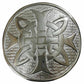 Mens Cross Round Kilt Belt Buckle Chrome/Antique Finish 3"/Celtic belt Buckles
