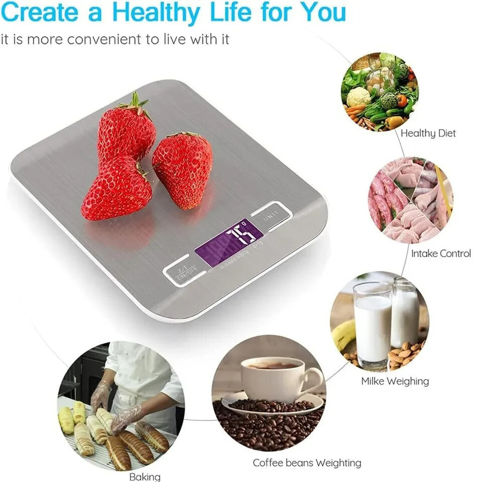 TC 5kg Digital Kitchen Scales LCD Food Weight Postal Scale Electronic Balance