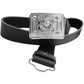 Scottish Black Leather Celtic Thistle & Lion Kilt Belts With Buckles