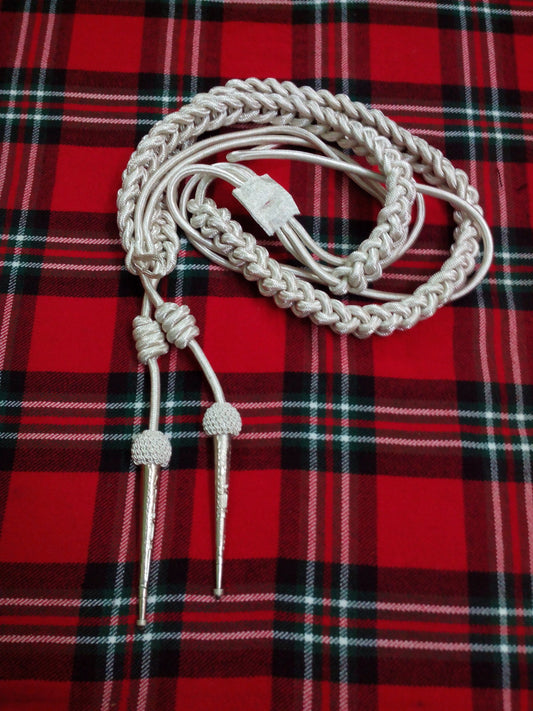 Army Aiguillette Silver Wire Cord/US Officer Military Aiguillett/Navy aiguillett