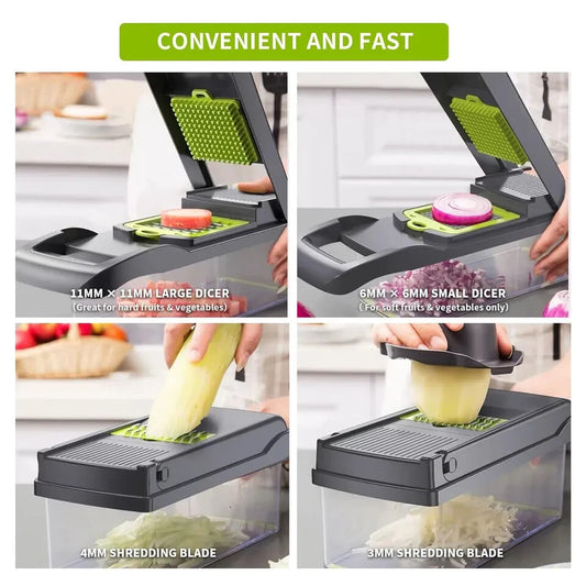 TC16in1 Vegetable Chopper Kitchen Mandoline vegetable Cutter Slicer Fruit Dicer