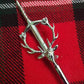 Scottish Stag Head Kilt Pin – 4" Length Antique, Black & Chrome Finish Options