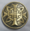 Celtic Cross Round Kilt Belt Buckle Antique Finish 3"/kilt belt Buckle CELTIC