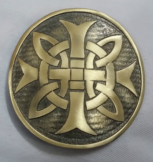 Celtic Cross Round Kilt Belt Buckle Antique Finish 3"/kilt belt Buckle CELTIC