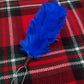 TC Blue Feather Hackle Plume Glengarry Cap/Balmoral Hats/cap feather hackle 5.5"