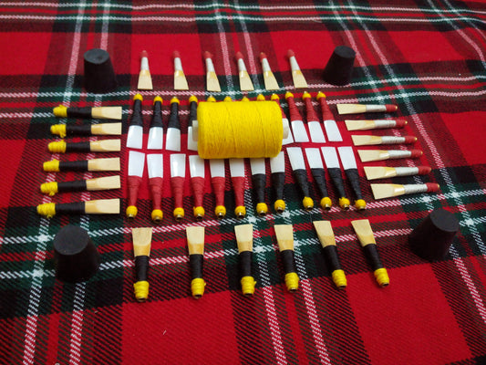 TC New Highland Bagpipes Cane Reeds,Hemp,Stock Drone Rubber Corks,Practice reeds