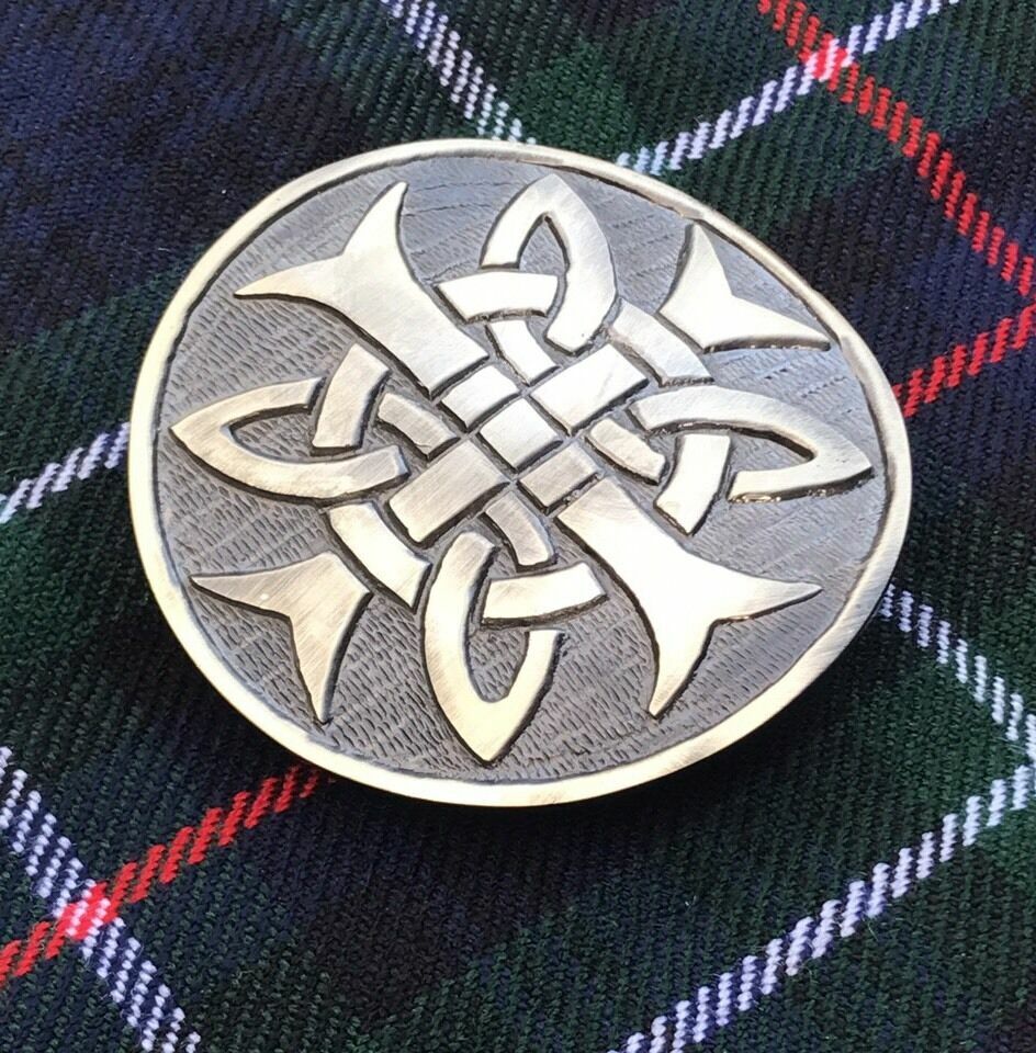 TC Men’s Kilt Belt Buckle Celtic Round Antique Finish/CELTIC Swirl belt Buckles