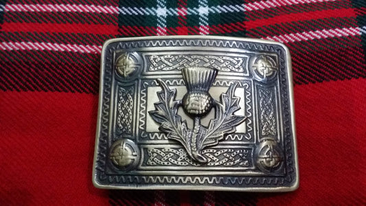 TC Men’s Celtic Kilt Belt Buckle Thistle Antique Finish/CELTIC kilt belt Buckle