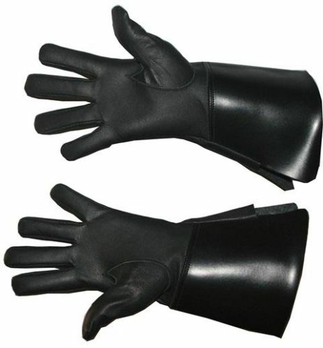 Piper Drummer Leather Gauntlets/Gloves Black Soft leather Knight Templar