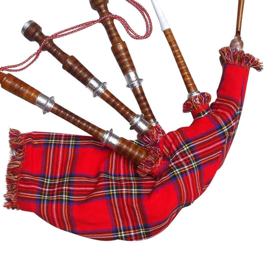 Scottish Great Highland Bagpipes - Sheesham Wood, Silver Mounts, Natural Finish