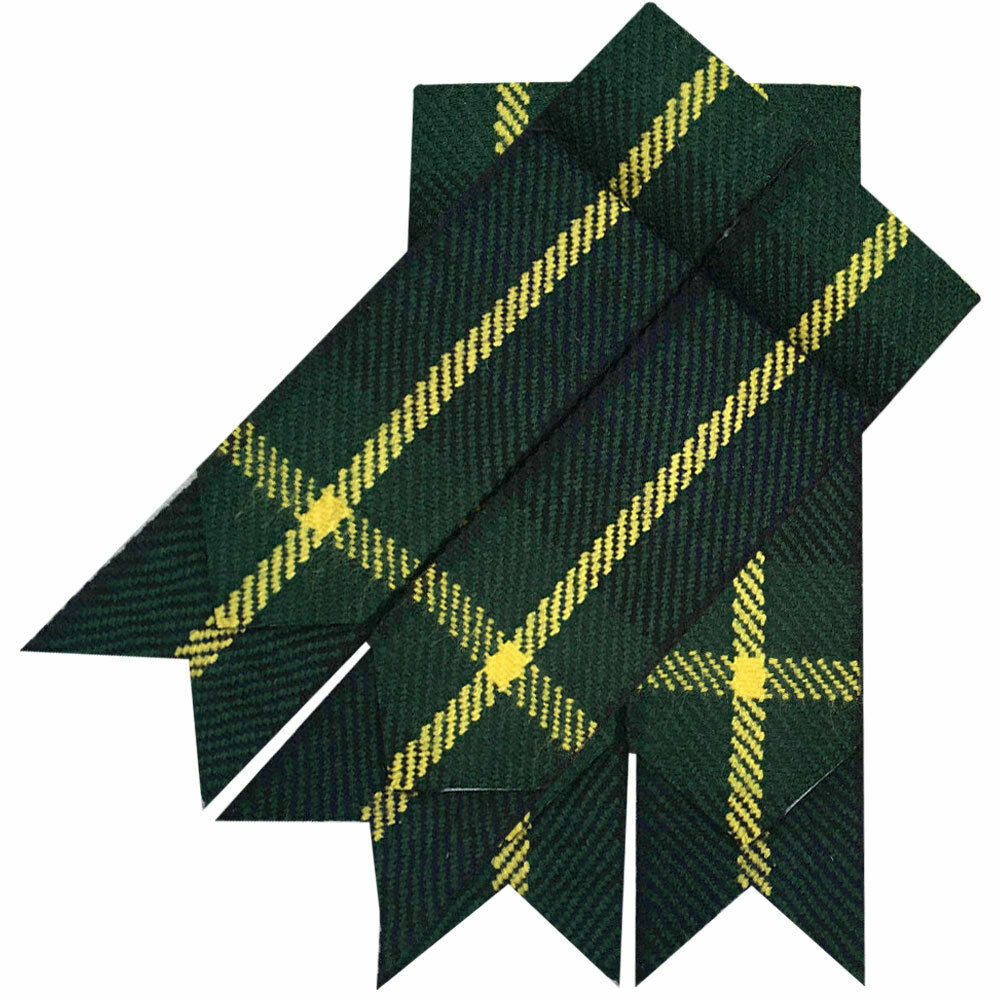 Kilt Hose Flashes Various Colours Tartans/Highland Kilt Sock Flashes Pointed