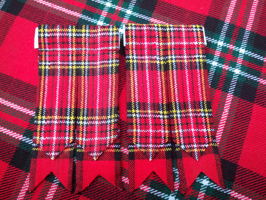 T.C New Pair Royal Stewart Tartan Kilt Sock Flashes/tartan Kilt Hose Flashes