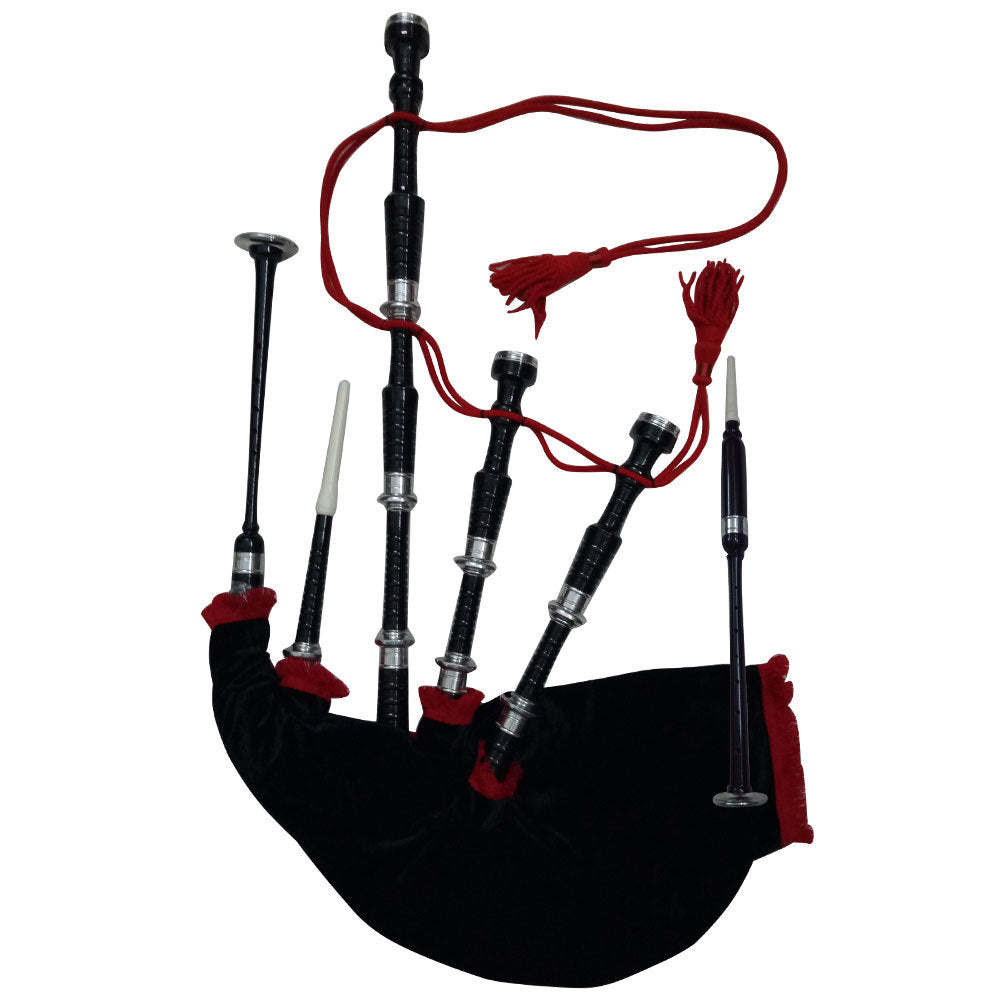 TC Scottish Great Highland Bagpipe Rosewood Black Color Silver/Scottish Bagpipes