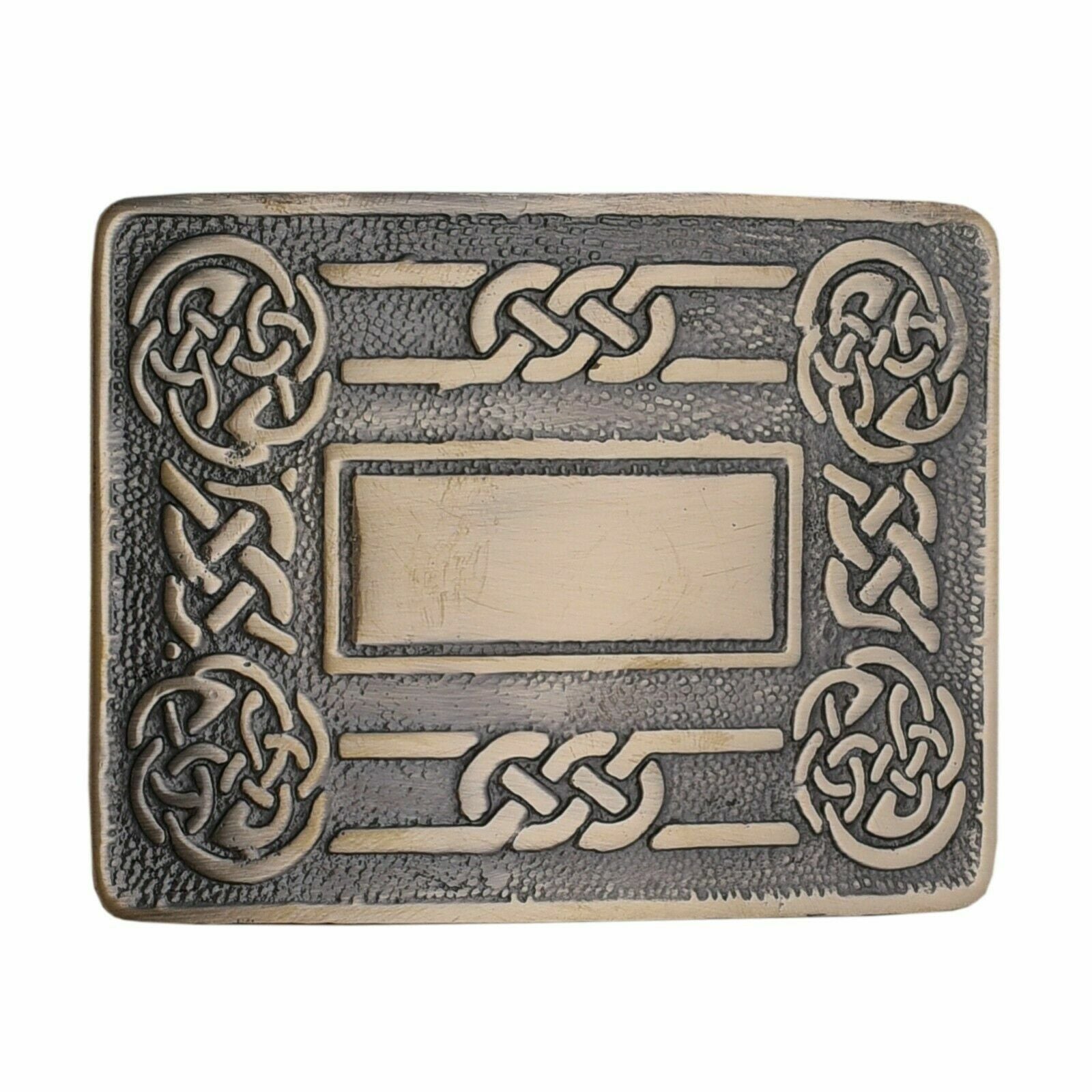 Tartancity Men's Kilt Belt Buckles - Antique Celtic Design, Scottish Style