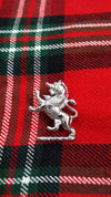 TC Highland Cap Badges/Glengarry Hat Badge Pin Lion Rampant Silver Chrome Finish