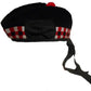 SCOTTISH Glengarry Wool Diced Hat CAP/Glengarry Hat Wool Black Red White Diced
