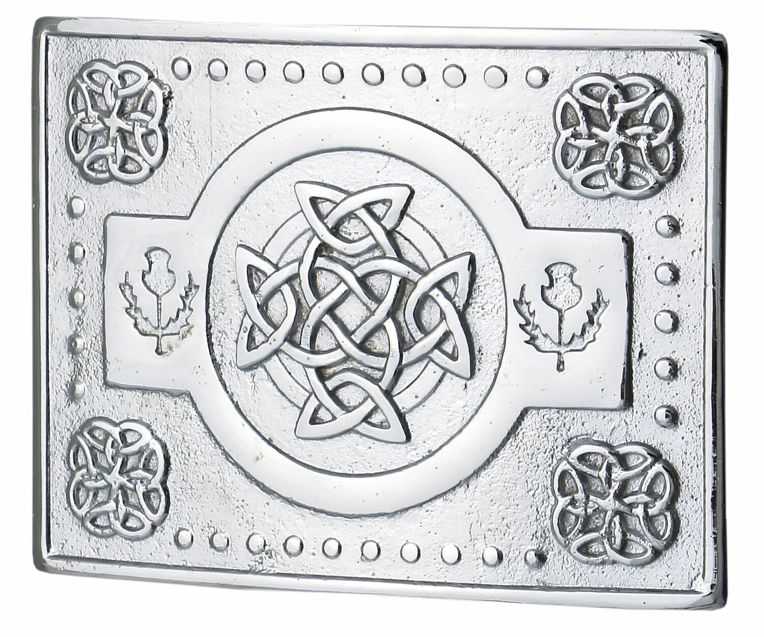 MEN'S SCOTTISH KILT BELT BUCKLES - CELTIC DESIGNS CHROME BUCKLES-Tc