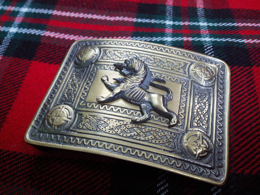 TC Men’s Kilt Belt Buckle Lion Rampant Antique/Celtic kilt belt Buckle antique
