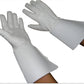 Piper Drummer Leather Gauntlets/Gloves White Soft leather Knight Templar