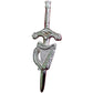 Traditional Celtic Harp Kilt Pin – 3.5” Chrome – Ideal for Scottish & Irish kilt