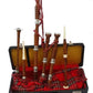 TC Professional Full Size Black Rosewood Silver Mounts Bagpipes & Hard Case