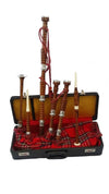 TC Professional Full Size Black Rosewood Silver Mounts Bagpipes & Hard Case