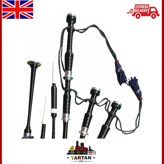 Great Highland Scottish Bagpipe with Silver Mounts & Chanter – Premium Quality