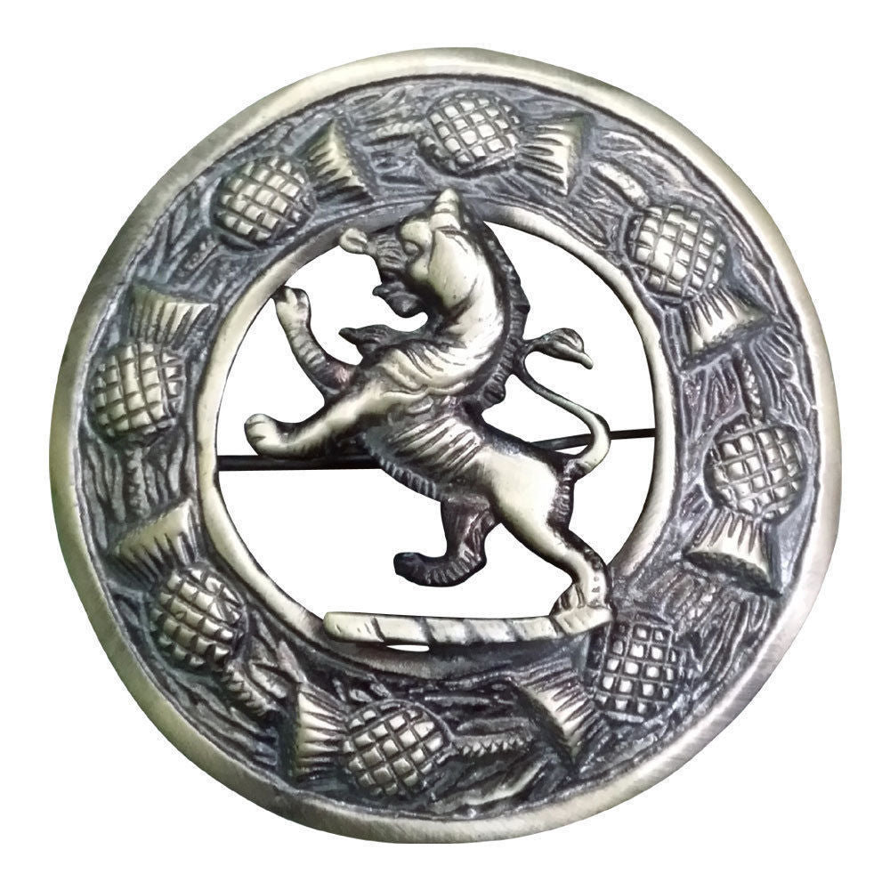 TC New Scottish Piper Fly Plaid Brooch Antique Finish 3"/Kilt Brooches