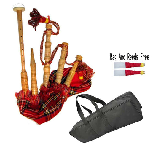 Royal Stewart Baby Toy Mini Bagpipe with Cover, Free Bag & Reed - TC Gift