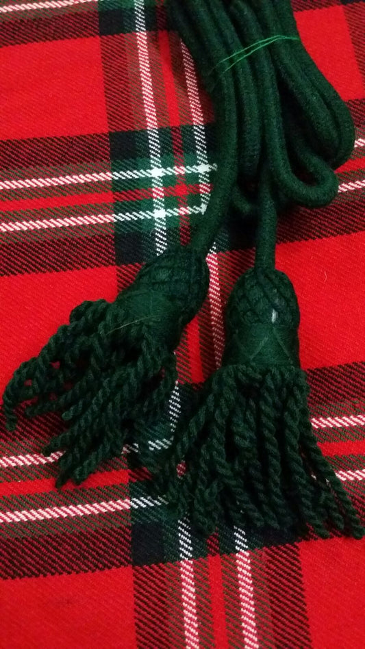 TC NEW BRASS BUGLE WOOL CORD GREEN COLOR/SILVER BUGLE CORD WOOL/ARMY
