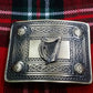 TC Men’s Kilt Belt Buckle Celtic Knot Work/kilt Irish Harp Antique