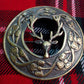 TC Stag Head Fly Plaid Brooch Antique Finish/Kilt Stag Deer Head