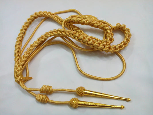Army Aiguillette Gold Wire Cord/Officer US Military/British Navy Aiguillett/WWII