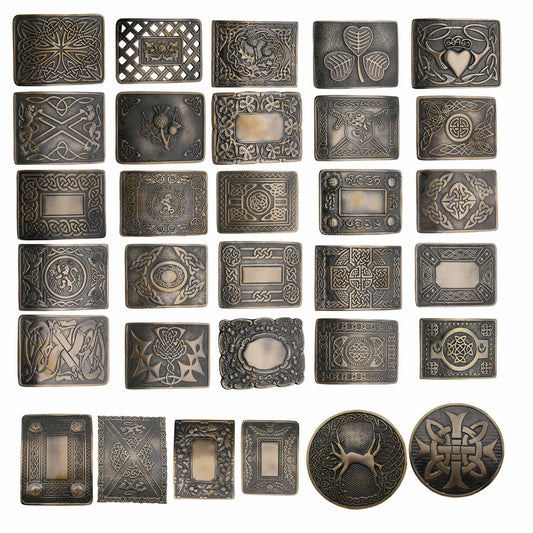 Tartancity Men's Kilt Belt Buckles - Antique Celtic Design, Scottish Style