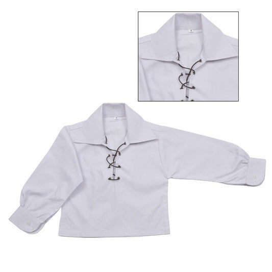 NEW CHILDREN'S DELUXE GHILLIE SHIRT Kids Boys ghillie SHIRT-WHITE,CREAM/BLACK-TC