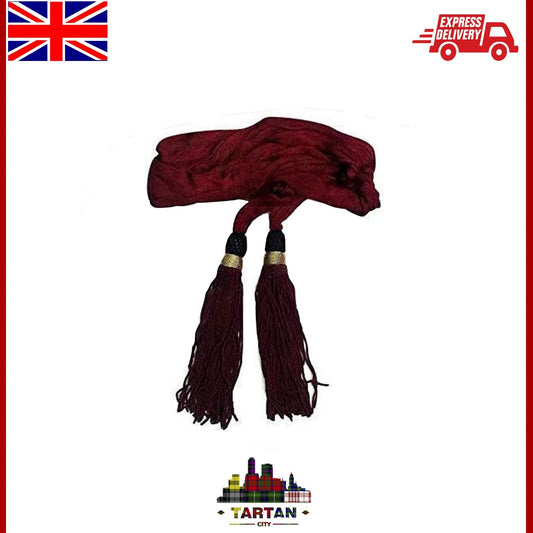 American Civil War Confederate Sash - Maroon Silk Army Officers by Tartancity