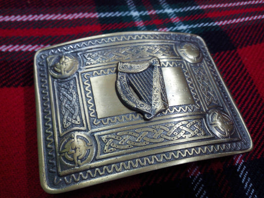 TC Men’s Irish Celtic Harp Kilt Belt Buckle Antique/CELTIC kilt belt Buckle harp