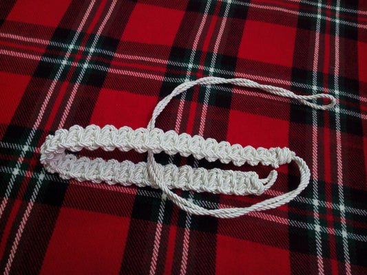 White lanyard Various Regiments/British Army white lanyard/WWI WWII army lanyard