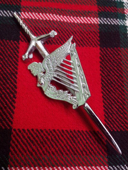 New Scottish Highland Celtic Irish Harp Kilt Pin/irish harp kilt pin/kilt pin
