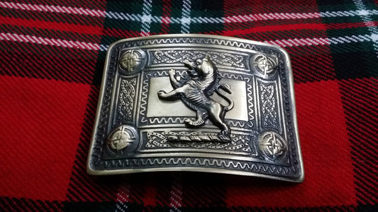 TC Men’s Kilt Belt Buckle Lion Rampant Antique/kilt belt Buckle Celtic Knot Work