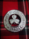 Kilt Fly Plaid Brooch Irish Shamrock Crest Scottish Thistles Border/plaid brooch