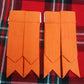 TC Men’s Kilt Sock Flashes Orange Tartan/Scottish Kilt Hose Flashes orange