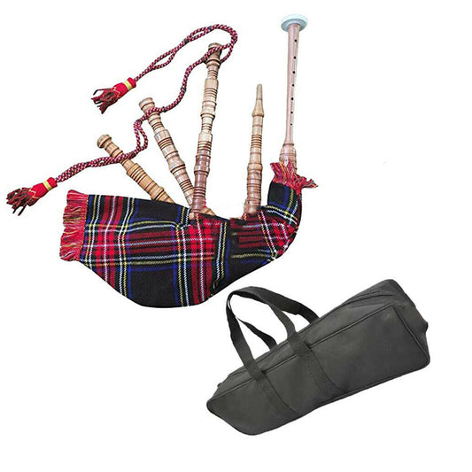 Black Stewart Baby Toy Mini Bagpipe with Cover & Cord Free Bag and Reed Gift-TC