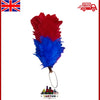 Tartancity Glengarry Cap Feather Plume Hackle - 6" Red & Royal Blue for Kiltwear