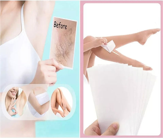 TC 100 x Wax Paper Strips Waxing Leg Body Non - Woven High Quality