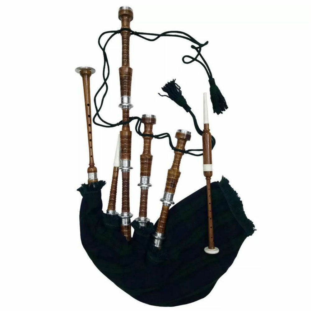 TC Scottish Great Highland Bagpipe Silver mount Rosewood Various Tartan Bagpipes