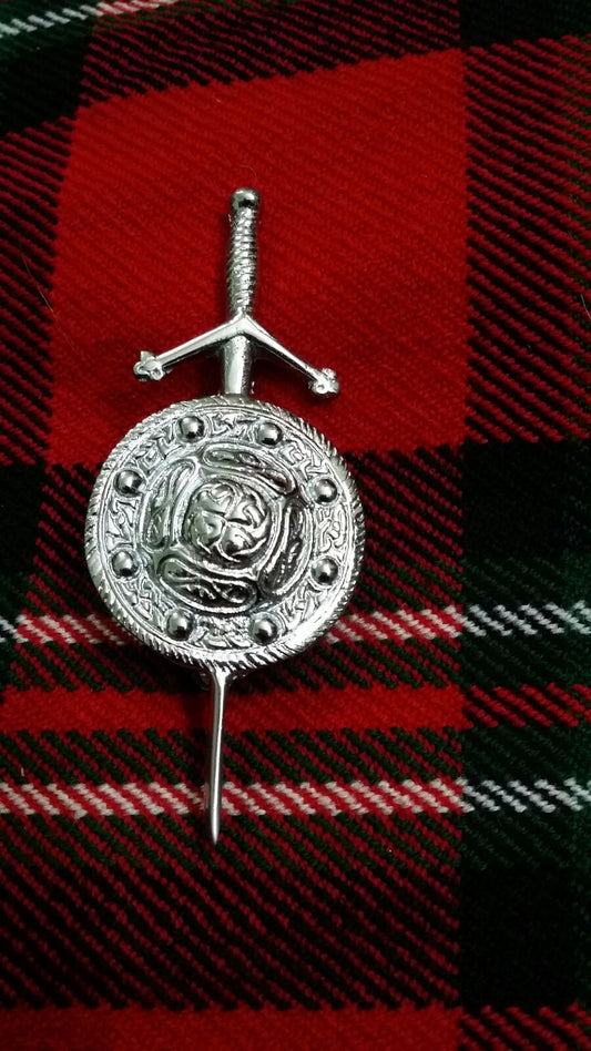 TC Highland Kilt Pin Chrome Finish 3.5"/Celtic kilt pin chrome finish/kilt Pins
