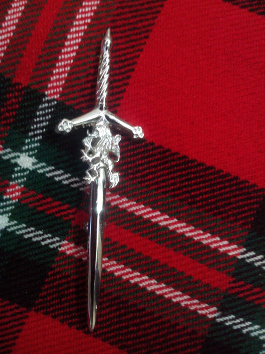 Brand New SCOTTISH LION Sword KILT PIN 4"/LION RAMPANT MOUNT SCOTTISH