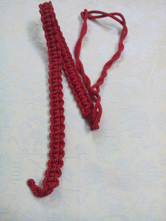 Red lanyard Various Regiments/British Army red lanyard/WWI WWII army lanyard