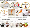 TC Long Drain UnBlocker 51cm 3x Stick Tool Hair Remover Sink Shower Bath Cleaner